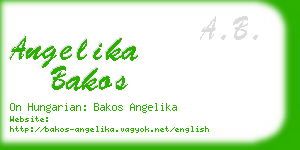 angelika bakos business card